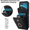 thumbnail image 2 of MYKOMI Phone Case for Motorola Razr 40 Ultra/Moto Razr Plus 2023 Wallet Cover with RFID Blocking Ring Crossbody Wrist Strap Stand Credit Card Holder Purse Cell Razr+ + 5G XT2321-3 Women Girls Black, 2 of 7