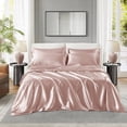 thumbnail image 2 of Madison Park Essentials Satin 2 Standard Luxury Pillowcases in Blush, 2 of 8