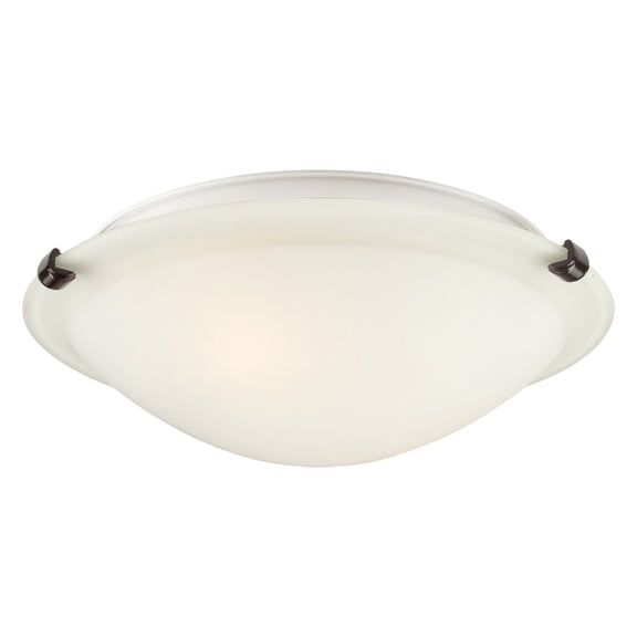 Forte Lighting 2799-02-32 2 Light 12" Wide Flush Mount Bowl Ceiling Fixture - Bronze