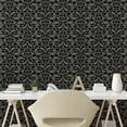 thumbnail image 2 of Ambesonne, Damask Peel & Stick Wallpaper for Home, Design Traditional Floral, 13"x36", Charcoal Grey and Pale Grey, 2 of 5