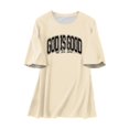 thumbnail image 4 of Arlun Christian T Shirts for Women God Is Good All the Time Letter Print Shirt Oversized Jesus Religious Faith Inspirational Short Sleeve Tees Bible Verse Crewneck Loose Casual Tops Beige XXXL, 4 of 4