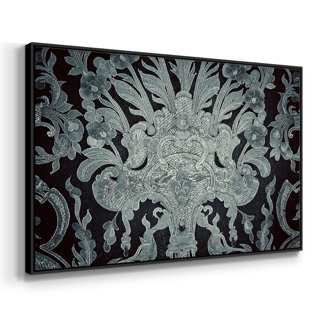Vintage Abstract Print-XXVI Framed in Black Wood Gallery Wrapped Canvas 17 in. x 25 in.
