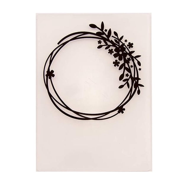 Plantilla plástica de la guirnalda de la carpeta de grabación en relieve para el álbum de fotos de Scrapbooking de DIY Wdftyju