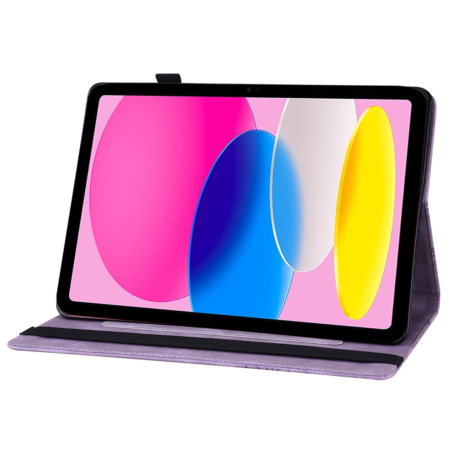 Allytech iPad 10th Generation Case 2022 Released 10.9 inch, Big Butterfly Slim Fit Multi Angle Viewing Stand Protective Shockproof Pencil Holder Hand Strap Back Cover for Apple iPad 10.9" 10th Gen