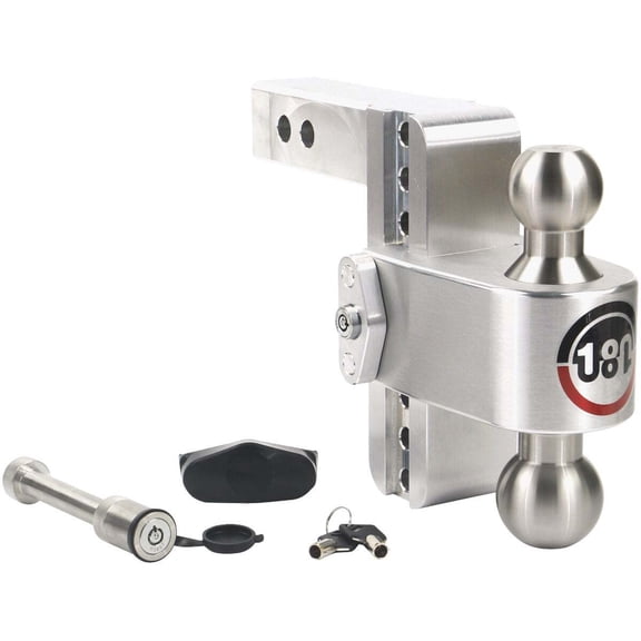 Weigh Safe 180 Hitch 6in Drop Hitch & 2in Shank (10K/12.5K GTWR) w/WS05 - Aluminum