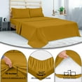 thumbnail image 6 of ROYALE LINENS 300 Thread Count 100% Long Staple Combed Cotton Sheet Set - 3 Piece Twin Bed Sheets - 1 Fitted, 1 Flat & Pillow case -Soft Cool & Crisp Sheet Set (Twin, Mustard), 6 of 10