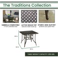 thumbnail image 3 of Hanover Traditions 5-Piece Outdoor High Dining Patio Set, 4 Counter-Height Padded Sling Swivel Chairs and 42" Square Cast Aluminum Table, Brushed Bronze Finish, Rust-Resistant, All-Weather, 3 of 8