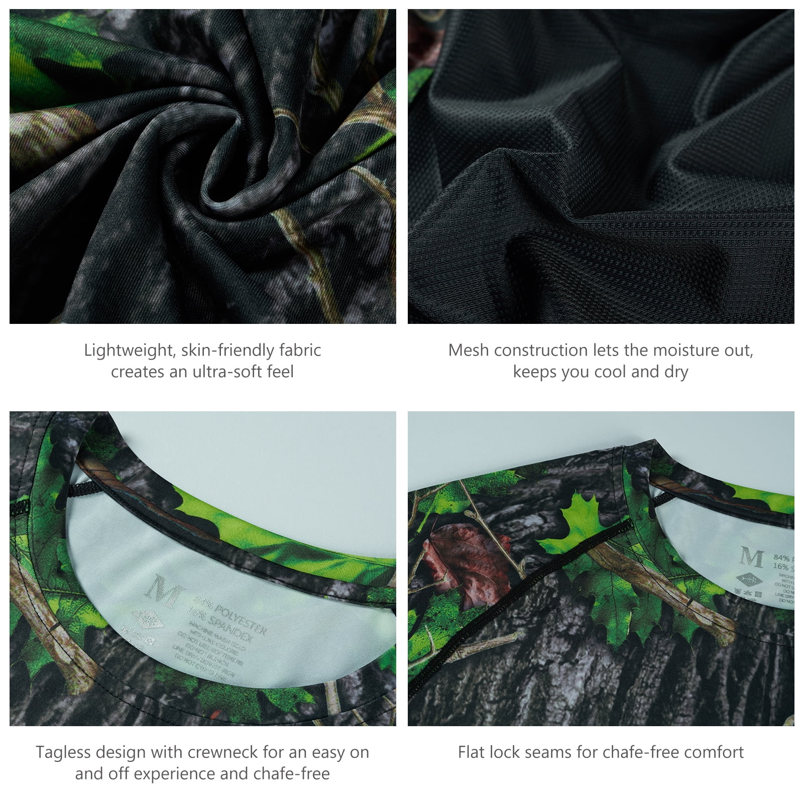 Bassdash FS13M Men's Hunting Camo Performance Long Sleeve Shirt Fishing UPF50+