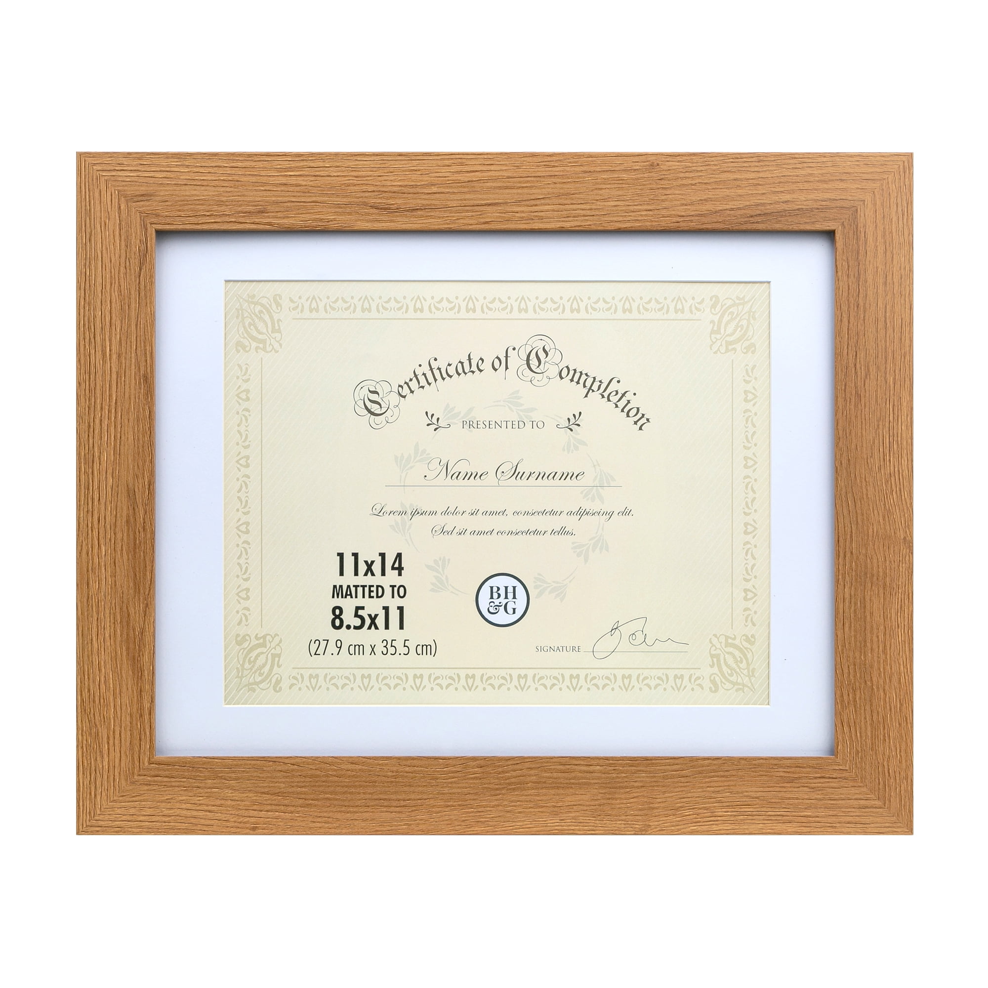 Better Homes & Gardens – 8.5x11 Picture Frame – Wood Document Frame Wall Photo Frame