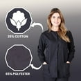 thumbnail image 6 of Women's Warm Up Medical Scrub Jacket (Black, Large), 6 of 7