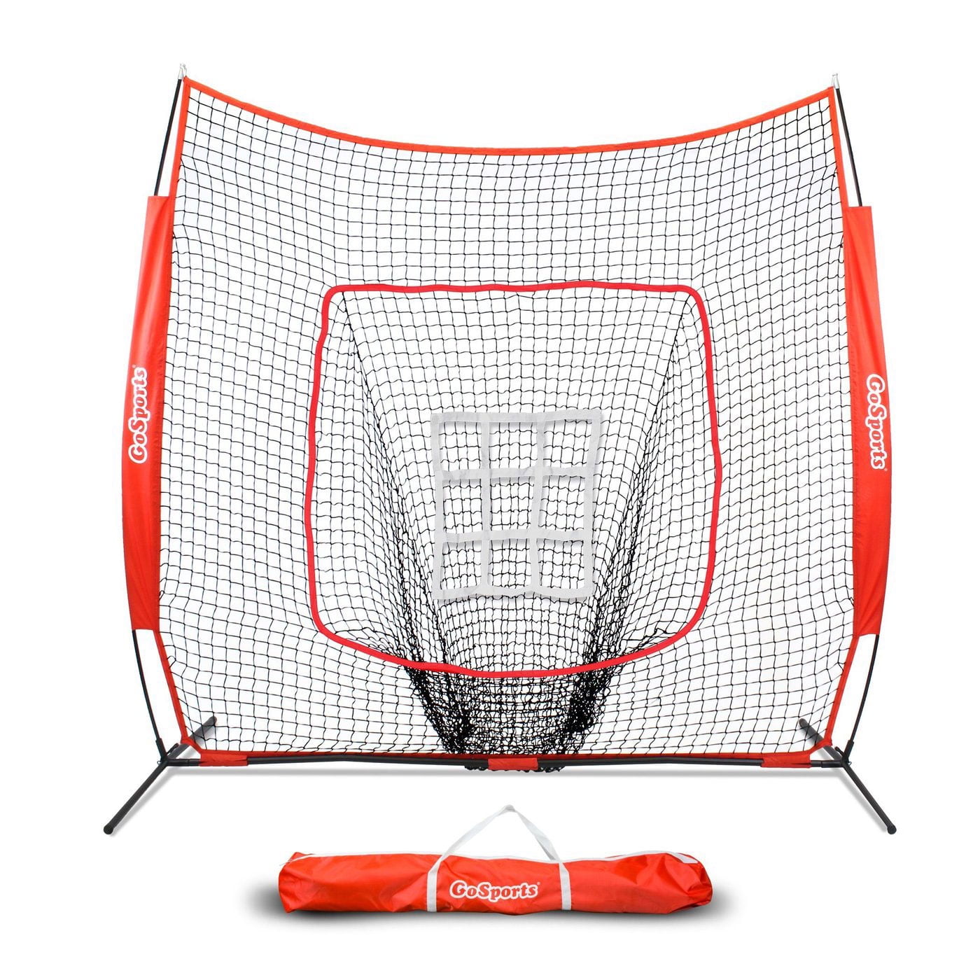 Great for All Skill Levels Carry Bag and Bonus Strike Zone ZenStyle 7 x 7 Baseball & Softball Practice Hitting & Pitching Net Comes with Bow Frame