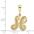 thumbnail image 3 of Diamond2Deal 14K Pendentif Initiale Lettre H en Or Jaune Script Filigrane pour Femmes, 3 of 5