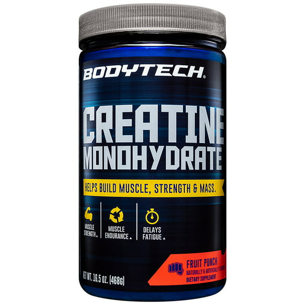 BodyTech 100 Pure Creatine Monohydrate 5GM, Fruit Improve Muscle Performance, Strength Mass (16.5 Ounce Powder) - Walmart.com