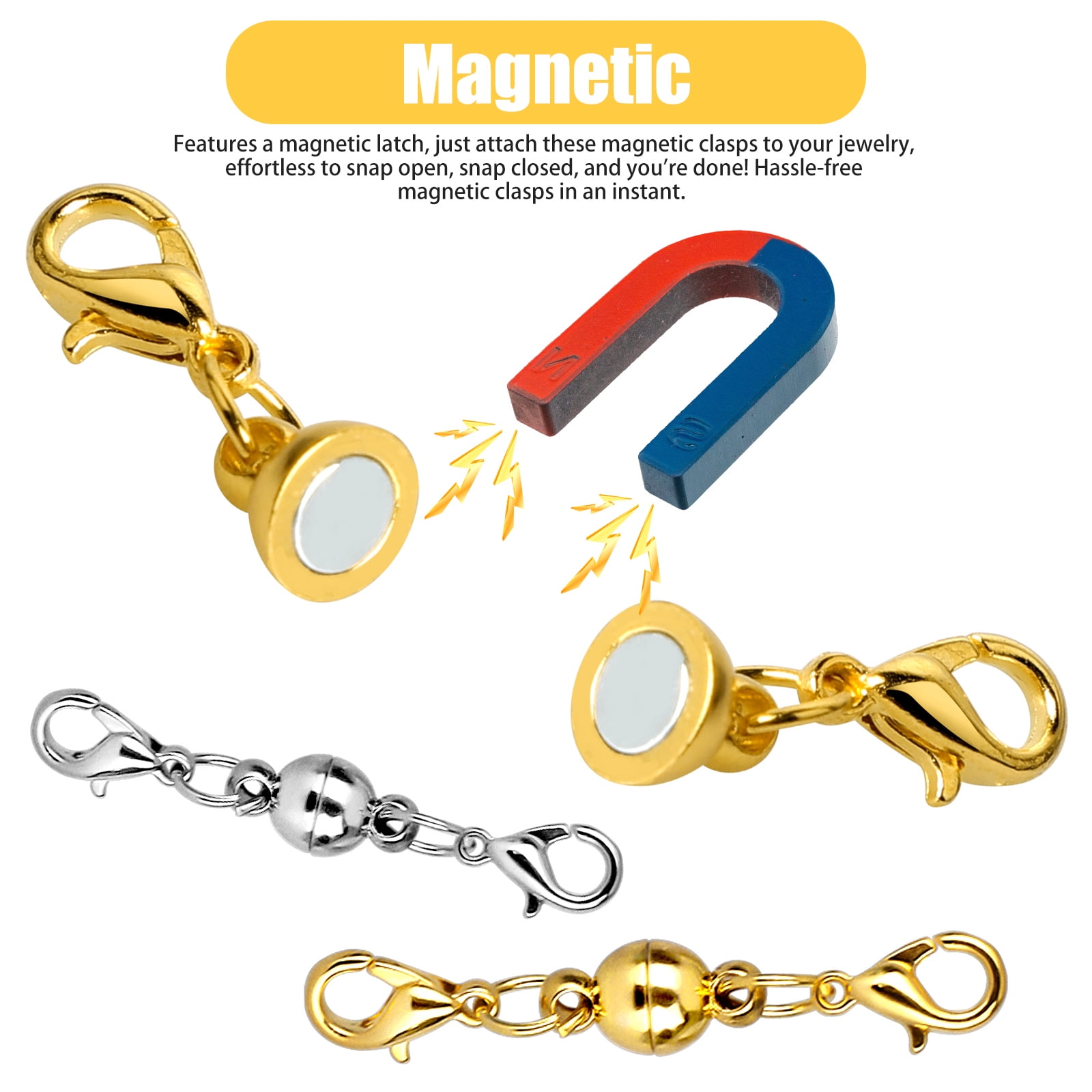 1PC x Magnetic Clasps Ball Clasps Magnetic Closures Pave Clasp Jewelry  Making – Tacos Y Mas