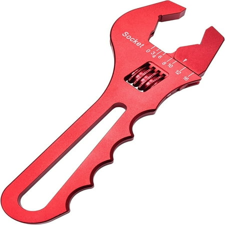 

QIBAXXYL Versatile Black Aluminum Adjustable High-Quality AN Fitting Hose Wrench - Durable Precision Performance Tool - Reliable Long-lasting Essential Addition for Automotive Maintenance