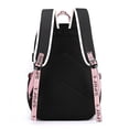 thumbnail image 4 of Fengdong Mochila Escolar de Lona con Puerto USB, Negro, Rosa, Bolsa Grande, Macuto para Adolescente, Cartera para Niña, Bolsa para Estudiante, Bolso para Libros, Moda, 4 of 4