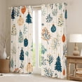 thumbnail image 2 of Manfei Rustic Leaves Black Out Curtains,Xmas Tree Curtains Pack of 2 (42x63 Each),Green Beige Bedroom Curtains For Girl,Luxury Bedroom Decor, 2 of 6