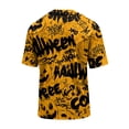 thumbnail image 6 of BRANROY Soft Mens Halloween Crewneck T-Shirt - Lightweight Breathable Short Sleeve, Mens Summer Shirts for Everyday, Shirts for Men Funny Print Party,Yellow,2XL, 6 of 7
