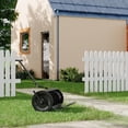 thumbnail image 6 of EuKer 24" Compost Spreader, Metal Mesh Lawn Spreader with Adjustable Push Pole for Topsoil, Fertilizer, Mulch, Set of 2, Black, 6 of 7