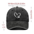 thumbnail image 3 of WMNTST Unisex Baseball Caps Washed Cap Heart Embroidery Curved Brim Outdoor Everyday Adjustable Hats, 3 of 4