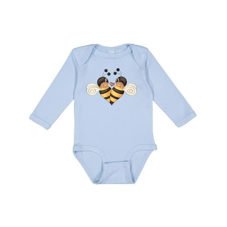 

Inktastic Valentine s Day Bumble Bees Gift Baby Boy Long Sleeve Bodysuit