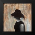 thumbnail image 2 of Atelier B Art Studio 15x15 Black Modern Framed Museum Art Print Titled - Audrey Hepburn with a Big Hat, 2 of 5