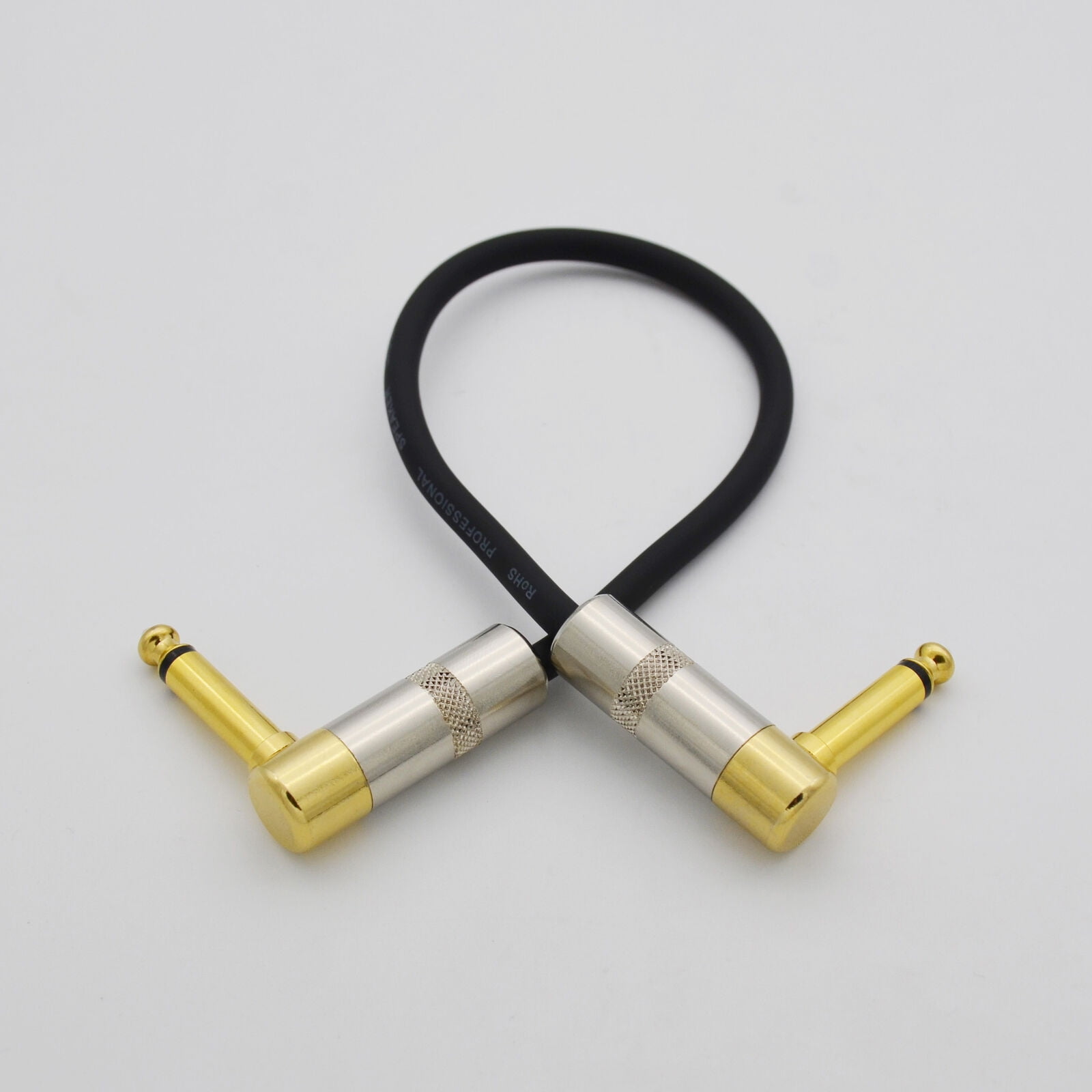 2,Speaker Cable 1/4 - 16 Gauge with Gold Right Angle Mono Plug for guitar amp