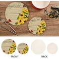 thumbnail image 4 of SKYSONIC Sunflowers Wooden Pot Holders Trivets, 2 Pcs Heat Resistant Trivets,Butterfly Cute Cotton Thread Weave Mats for Hot Pads Pans Pot Bowl Teapot for Kitchen Decor, 4 of 7