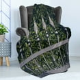 thumbnail image 4 of Fence Soft Flannel Fleece Blanket, Iron Gate with Leaves Garden Background of an House Entrance Property Picture, Cozy Plush for Indoor and Outdoor Use, 50" x 60", Grey Olive Green, by Ambesonne, 4 of 5