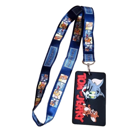 Tom and Jerry Characters With ID Holder Lanyard Keychain