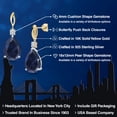 thumbnail image 2 of Gem Stone King 925 Silver and 10K Yellow Gold Blue Created Sapphire and White Zirconia Dangle Earrings for Women | 26.04 Cttw | Gemstone September Birthstone | Pear Shape 18X13MM, 2 of 6