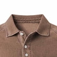 thumbnail image 5 of ZOYOEN Mens Polo Shirts with Pocket- Short Sleeve Vintage Summer Casual Business Shirts Brown Size S, 5 of 6
