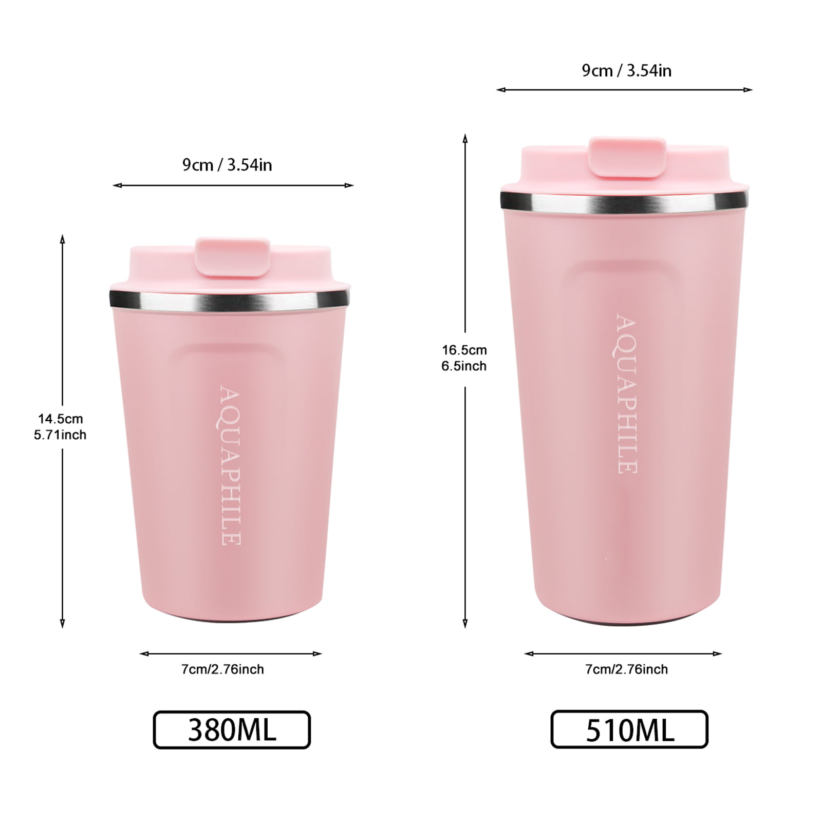 Coffee Is My BFF Rose Gold Heart Two-Tone Pink Porcelain Travel Mug  w/Silicone Lid