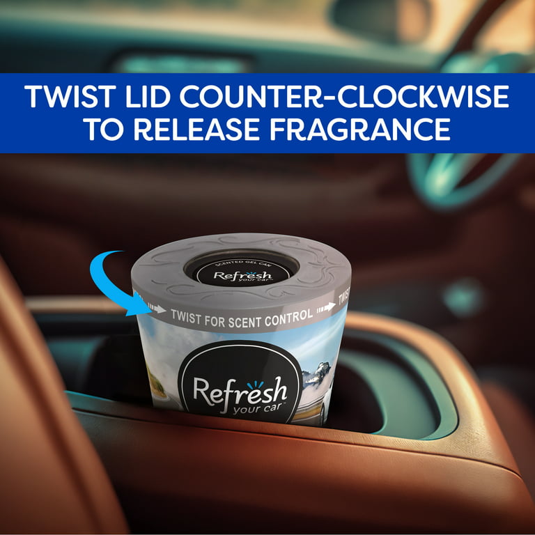Refresh Your Car 5oz Dual Scent Gel Can - New Car / Cool Breeze