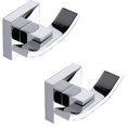 thumbnail image 1 of Bathroom Towel Hooks Robe Hook Double Robe Hooks, Polished Chrome Finish, 2 Pack, 1 of 5