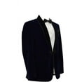 thumbnail image 2 of Men's Velvet Blazer Slim Fit Solid Frog Button Blazer Jacket Tuxedo for Prom Wedding Party Dinner & All Ocasion&nbsp;, 2 of 5
