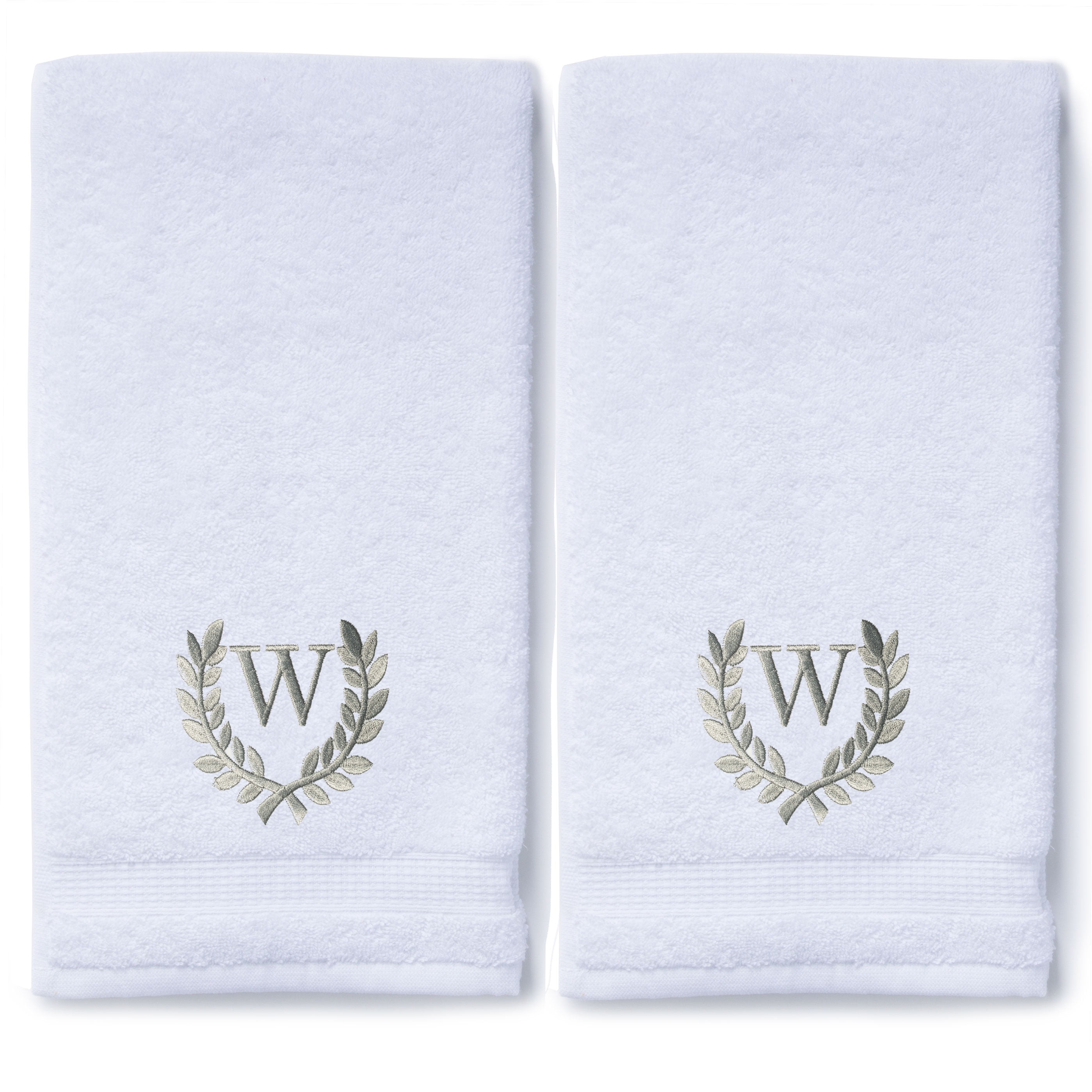 Set of Monogrammed Guest Bath Hand and Bath Towel Set Beautiful Monogr –  Kellytwins
