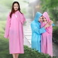 thumbnail image 2 of Kearding Capa de lluvia Senderismo Chubasquero con capucha Poncho Color sólido Viaje Mujeres Hombres Ropa de lluvia Cubierta de lluvia multifuncional Paraguas de lluvia Rosado Kearding HA067116-03, 2 of 5