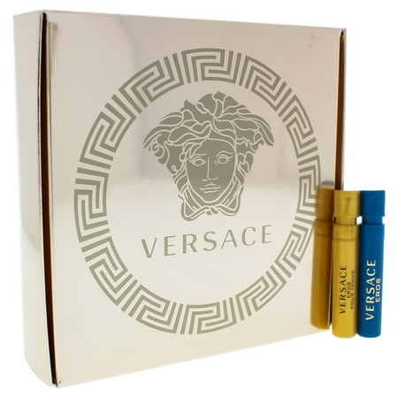 Versace Eros by Versace for Unisex - 2 Pc Gift Set 1ml Pour Femme EDP Spray, 1ml Pour Homme EDT