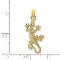 thumbnail image 2 of 14k Gold Lizard Gecko Pendant Necklace / 2-d 26.15x10.8mm Wide Pendant for Women - 1.4 Grams, 2 of 2