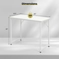 thumbnail image 2 of Gymax 4PCS Home Office PC Table Rectangular Meeting Room Table 40''x19.5'' w/ Metal Frame, 2 of 8