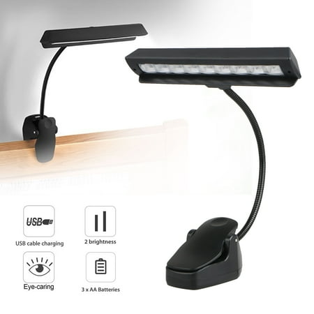 Tsv Clamp Desk Lamp Clip On Reading Light 2 Brightness