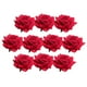 thumbnail image 2 of 10 cabezas de rosas artificiales de terciopelo rojo para decoración del hogar y bodas, 2 of 9
