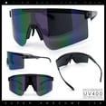 thumbnail image 2 of Mens 80s Vibe Color Mirror Rimless Oversized Shield Sport Sunglasses [Slate - Purple Mirror], 2 of 7