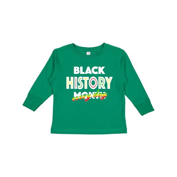 Inktastic Black History Month Every Day Boys or Girls Long Sleeve Toddler T-Shirt