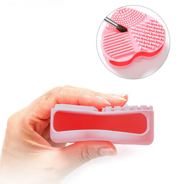 2Pcs Makeup Brush Egg Cleaner washer Glove Egg Scrubber Cosmetic Cleaning
