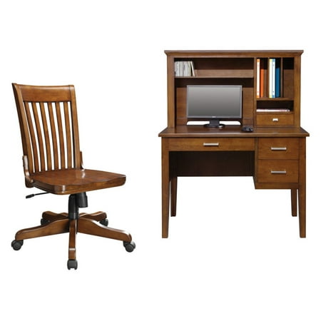 Cherry 42' Corner Hutch - Winners Only Koncept 42 in. Desk with Optional Hutch & Chair - Brown Cherry