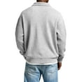 thumbnail image 4 of Nokdvo Men’s Waffle Shirts Long Sleeve Collared Shirt Zipper Textured Knit Pullovers Solid Color Relaxed Fit Fashion Winter Comfort Thermal Clothing,White 5XL, 4 of 4
