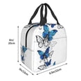 thumbnail image 3 of Balery Blue Flying Butterflies Bolsa de Almuerzo Aislada – Caja de Almuerzo con Papel de Aluminio Grueso, Mantiene la Comida Fresca por 4 Horas, 3 of 8