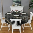 thumbnail image 2 of Black Gold Marble Pattern Round Tablecloth 60"x60",Wrinkle Wipeable Table Cloth for Kitchen Dining Room Picnic Patio Party, 2 of 6